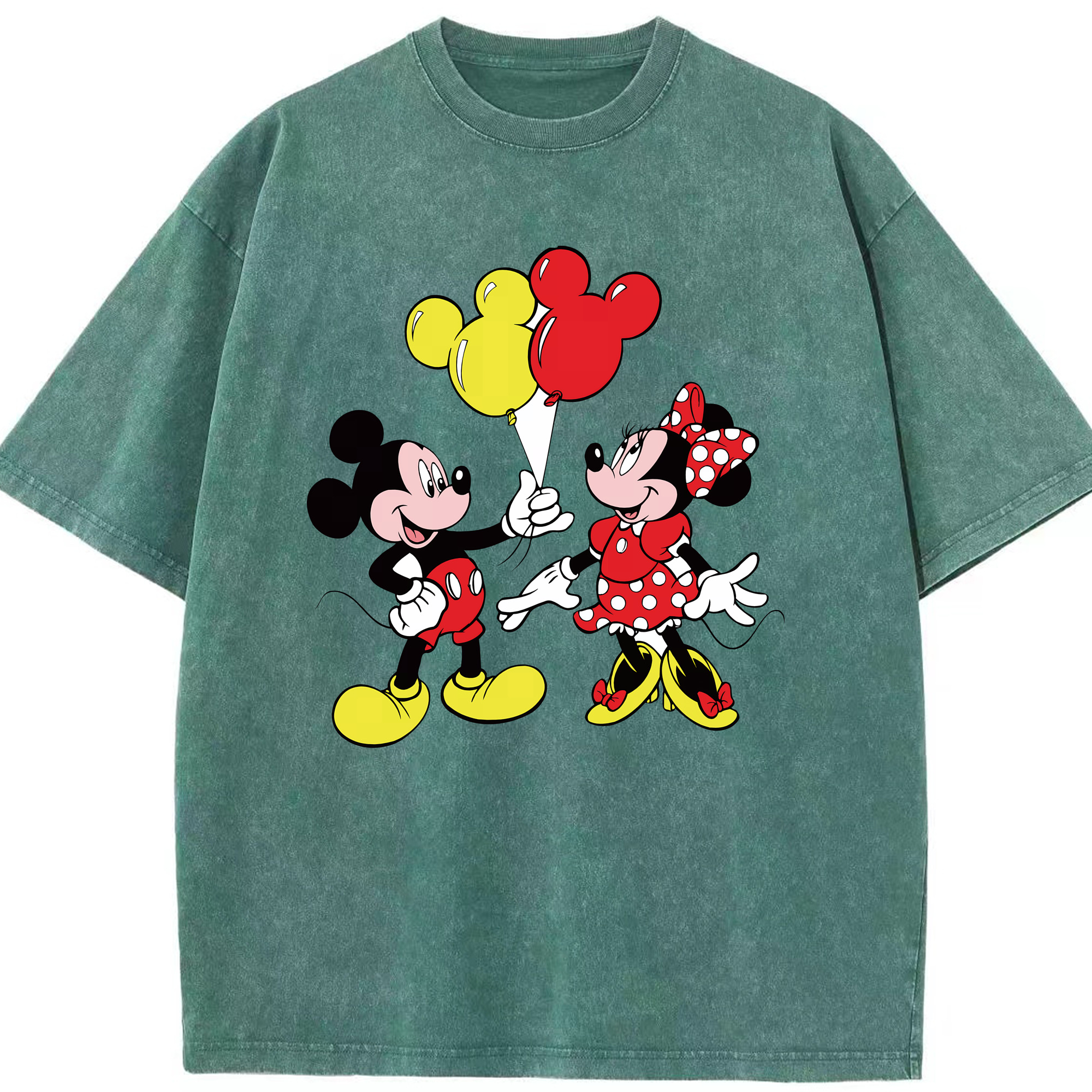 （画像用） ミッキーマウス Mickey Mouse 綿100% ヴィンテージ風 半袖Tシャツ（フロントプリント）